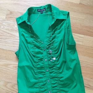 Express Stretch Sleeveless Button Down